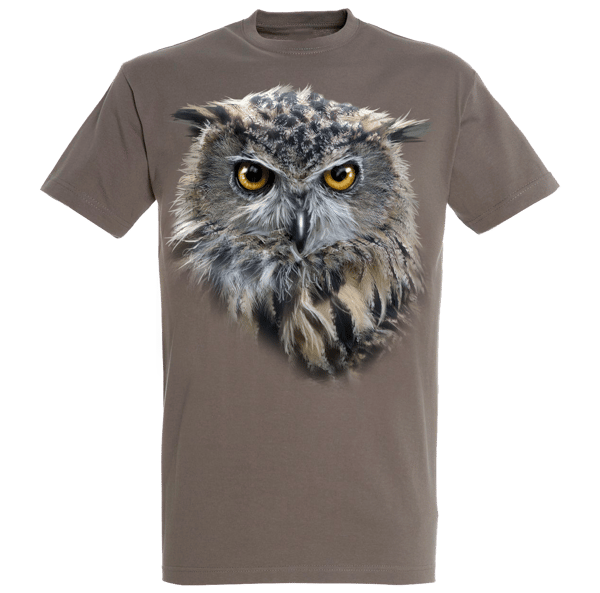 camiseta chico de búho de la colección de camisetas de aves feathers de Ralf Nature